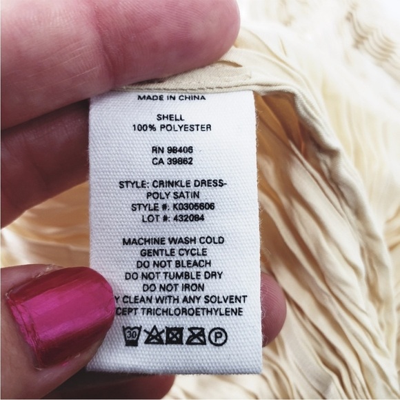 Theory Satin Gold Crinkle MIDI Dress Sz 4 - Picture 7 of 8